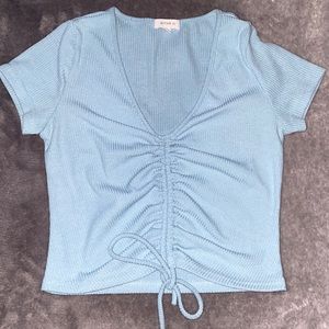 Blue crop top